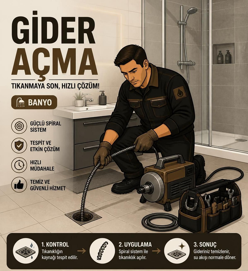 Milas tıkanıklık açma ve gider açma hizmeti